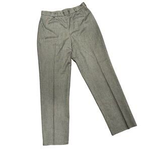 SIGRID OLSEN Brown Tweed Pants SIZE 12  Poly Blend Hemmed Classic Trousers